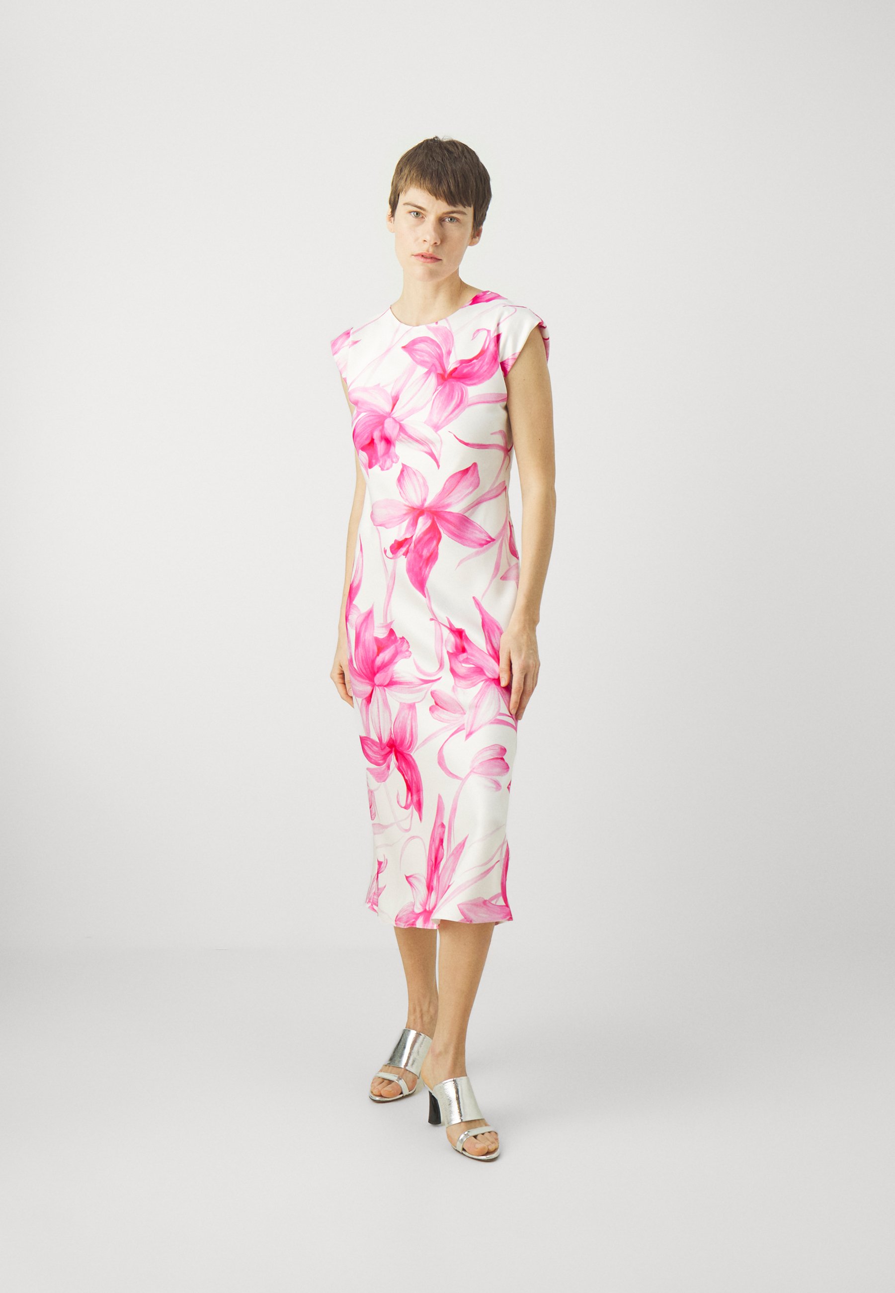 Etuikleid rosa weiß Clearance